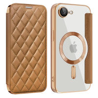 Flip para iPhone 16e Plus 16 15 14 13 Pro Max, funda protectora de gaanoplastia con cepillo antirrobo de cuero magnético Magsafe - details 9