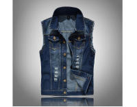 Chaquetas de mezcla para hombre, ropa de moda, chaquetas sin mangas con cinta, algodón, retro, verano y otoño - details 1