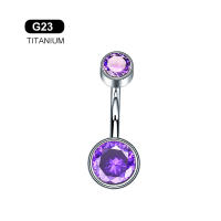 Piercing para ombligo de titanio G23, Bola de ombligo, estilo de moda, piercing de ópalo de circón, anillos para ombligo, 1 ud. - details 3