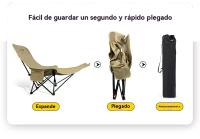 Silla reclinable jardin terraza camping plegable multifunción al aire libre playa Portátil - details 11