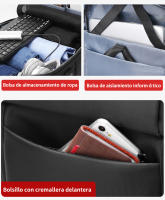 Bolsa de viaje de negocios para hombres, bolsa para computadora portátil de 16 pulgadas, almacenamiento multicapa, interfaz USB, correa de fijación de varilla de tracción - details 4