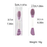 Cepillo de máscara de silicona de doble cabeza, raspador de cabeza suave exfoliante de doble uso, cepillos de limpieza de masaje amigables con la piel - details 0
