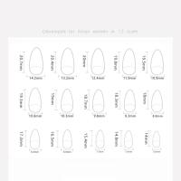 24pcs Uñas Postizas Largas Y Ovaladas En Color Puro Francés Gris Con Ojo De Gato Uñas Press on Para DIY Manicura Desmontables - details 1