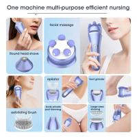 Removedor de pelo eléctrico multifuncional 7 en 1 para mujer, afeitadora, bikini, pierna, axilas, recortadora púbica con base de carga - details 1