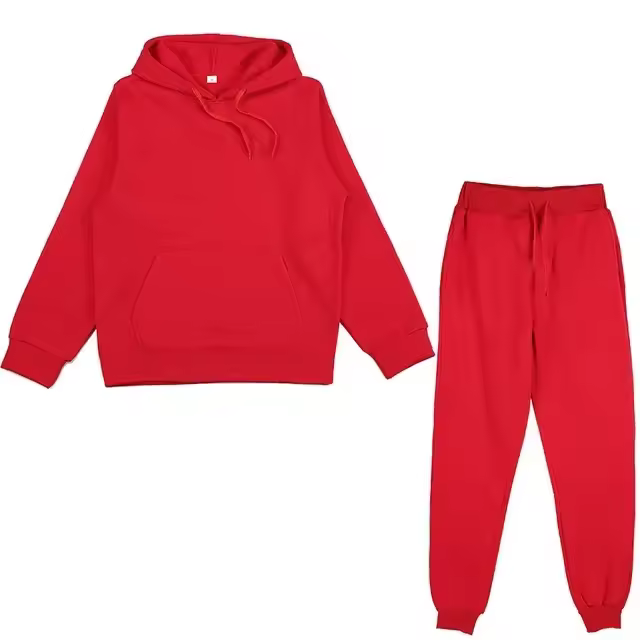 Chándal con capucha para hombre y mujer, conjunto deportivo de dos piezas, sudadera con capucha cálida de manga larga - 1