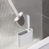 Cepillo De Inodoro Colgante Con Soporte Largo Cepillo De Limpieza De Baño Con Pincel Suave Y Silicone Accesorios De Baño Ecológicos - details 6