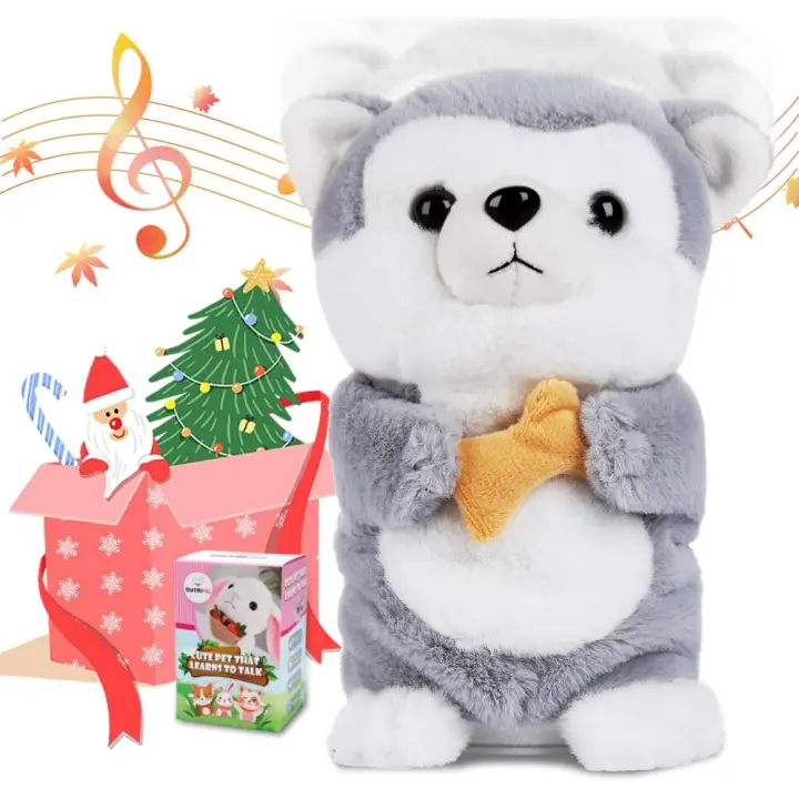 Repeti lo que dice perro, Peluche electrónico Interactivo, Juguete de Disparo, Juguete Animado para Mascotas para niños y niñas - 1