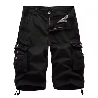 Pantalones Cortos de Algodón Cargo para Hombre Pantalones Tácticos de Verano para el Ejército, Ropa de Calle Informal con Múltiples Bolsillos - 1