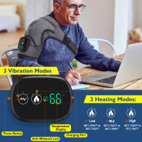 Soporte de hombro con calefacción eléctrica, pantalla LED, vibración, masaje de hombro, correa de soporte para artritis, lesión articular, alivio del dolor - details 4