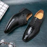 2025 Exquisito vestido artesanal elegante ocasión cuero transpirable zapatos formales de boda de negocios para hombres - details 4