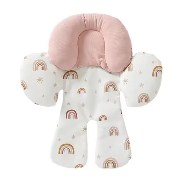 Cojín de Asiento de Carrito de Bebé Transpirable Almohadilla de Soporte de Cabeza y Cuello para Carrito de Bebé - 1