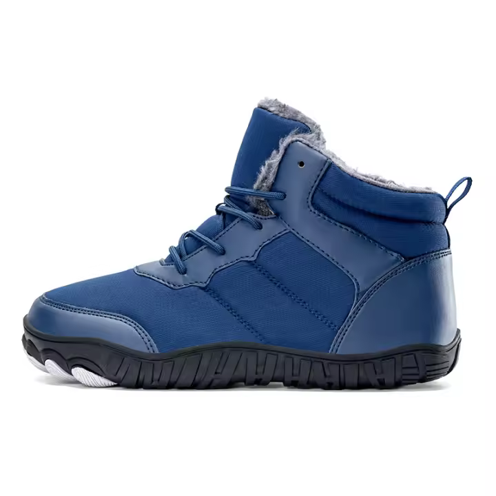 Botas de invierno para hombre, botas de nieve con forro de piel cálido, botines de senderismo antideslizantes - 1