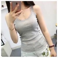 Tops negros, camiseta sin mangas de verano para mujer con Top de encaje, ropa interior roja, camisolas de encaje, ropa interior holgada, chaleco para mujer - details 4