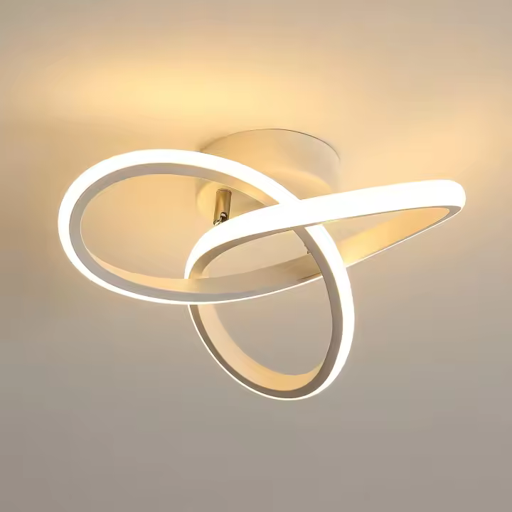 Plafón LED Blanco de Techo 30W GOECO, Aluminio, 3000K Luz Blanca Cálida, Iluminación Interior para Sala de estar, 30*30*10 CM - 1