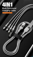 Cable USB 4en1 de Nephy Cargador de Tobilleras para Coche con 6A Adecuado para iPhone 14, Huawei, Samsung, Xiaomi Accesorios de Electrónica - details 0