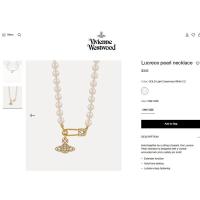Vīvīеппе Collar con colgante de perlas Westwood Lucrece, orbe con incrustaciones de cristal y motivo de imperdible - details 0