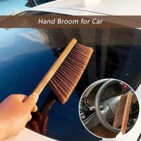 Cepillo de cerdas de madera Natural, molinillo de barra de escritorio antiestático, cepillos de limpieza de café en polvo, escoba de barrido para cama doméstica, 1 ud./2 uds. - details 0