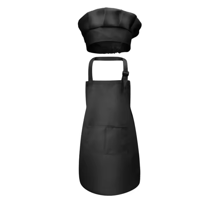 Delantal de Cocina para Niños con Bolsillo de Adelante Conjunto de Bebé de Pincho y Sombrero - 1