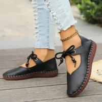 Zapatos planos informales para mujer, zapatillas deportivas con cordones para caminar, zapatos de diseñador para correr, Verano - details 6