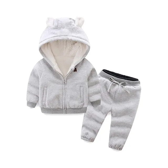 Conjunto de invierno para niñas Conjunto de ropa para niños y niñas de otoño e invierno - 1