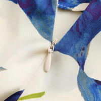 TRAFZA-mono Floral de pierna ancha para mujer, traje sin mangas con cuello redondo y cremallera decorativa, estilo bohemio, a la moda, Verano - details 9