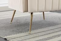 Silla decorativa con respaldo de ala de terciopelo y sofá salón con patas doradas de metal - details 3