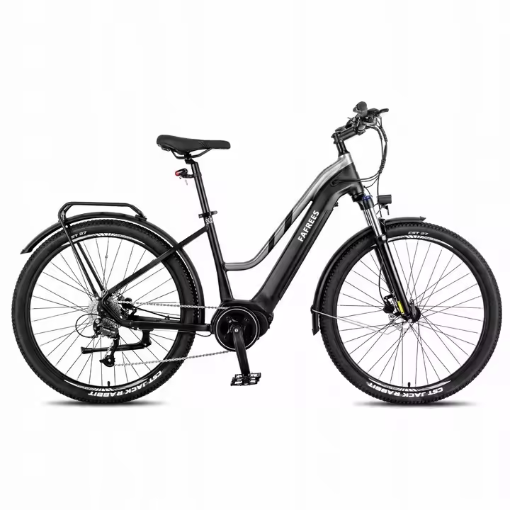 FAFREES FM8 Bicicleta Eléctrica,SHIMANO de 9 Velocidades,Motor central de 250W,Batería Li-ion 36V/14.5Ah,Autonomía 120km,Velocidad máxima 32km/h,Pneumáticos 27.5"*2.25 CST,Carga 150kg,Frenos de disco hidráulicos TEKTRO,Negro - 1