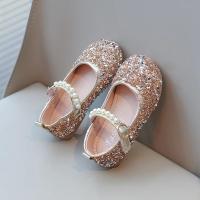 Zapatos de cuero con diamantes de imitación brillantes para niñas, zapatos de cristal para niñas, zapatos planos de vestir para niñas, fiesta de boda, perlas, abalorios ostentosos - details 12