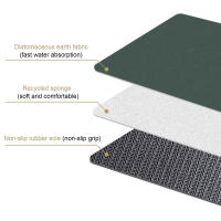 Alfombra de Baño de Tierra Diatomita Super Absorbente Antideslizante de Goma Lavable Secado Rápido para Baño y Lavabo Rectangular - details 5