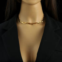 Collar EILIECK 316L Acero Inoxidable 3en1 Cadena Giratoria Para Mujer Niña Joyería De Moda Collar Cuello Plano Para Fiesta - details 14