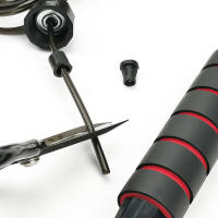 Jump Rope 3.0m Length Adjustable Thick 4.2mm Durable Wire Rope Non Knot Anti Slip - details 1