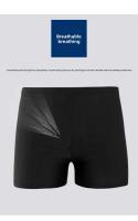 Bóxer negro puro para hombre, bañadores térmicos de primavera, ropa deportiva y accesorios de moda antivergüenza. - details 5