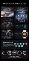 Reloj inteligente DK56 con Bluetooth, brújula de llamada, NFC, asistente de voz, SOS, detección de temperatura y ritmo cardíaco, modo deportivo, novedad de 2025 - details 1