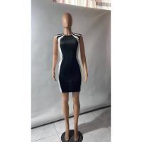 Vestidos elegantes de fiesta y discoteca para mujer, moda de verano 2023, cansados ​​con cuello redondo y bloques de color, negro informal - details 5
