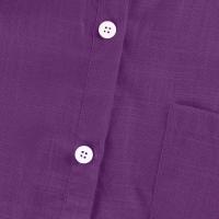 Camisa Simple y a la Moda para Mujer Algodón y Lino Informales, Clásicas con Manga Corta y Borlas - details 43