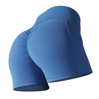 Hamidou-pantalones cortos de gimnasio cruzados para mujer, pantalones cortos de Yoga con bolsillos, mallas de entrenamiento para mujer, pantalones cortos de cintura alta, realce de glúteos - details 5