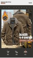 Chaqueta de invierno para hombre, chaqueta de béisbol de alta calidad, chaqueta Bomber gruesa y cálida con bordado de solapa para hombre, chaquetas gruesas de lana para hombre - details 6