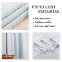 Cortinas Opacas con Ojales para salón, Cortina Aislantes térmicas para Dormitorio, 1 Pieza - details 18