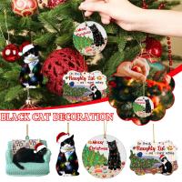 Colgante de gato negro de Navidad, decoración de Ambiente de fiesta de árbol de Navidad, adorno colgante de acrílico, 2023 - details 2