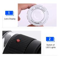 Lupa de bolsillo 30x con escala, lupa con iluminación LED UV, lupa HD de enfoque ajustable - details 2