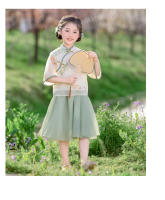 Hanfu para niños, joven maestro y Tang para niñas, novedad de verano 2025, reloj de estilo chino, disfraz de actuación, conjunto de dos piezas - details 18
