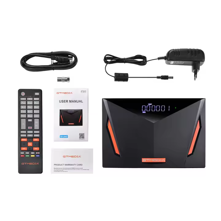 Gtmedia Receptor de Televisión Satelital V8 Resolución 4K DVB S2 Soporte Wifi H.265 - 1