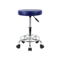 Taburete Giratorio Taburete de Trabajo Taburete de Bar Regulable en Altura 49-64cm Giratorio Blanco - details 7