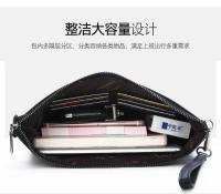 Bolso de mano de negocios con diseño de marca a la moda, bolsos tipo sobre de cuero PU de alta calidad, cartera de viaje informal para hombre, bolsillo para teléfono móvil - details 1
