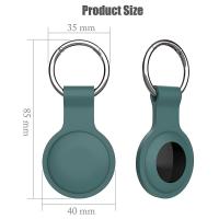 Soporte AirTag para llavero, funda de silicona para llaves, bolsas, equipaje, collares de mascotas, diseño antipérdida y resistente a los arañazos para Apple AirTags 2021, paquete de 5 - details 4