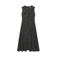 Polka Dot Dress with Round Neck Sleeveless, Long Flared Dress, Summer New Arrival Women's Clothing BUNO-2025Temperament. - details 1