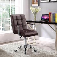 Silla de Oficina Giratoria con Ruedas Ajustable en Altura, Carga de 120Kg, Respaldar Marrón Claro - details 42