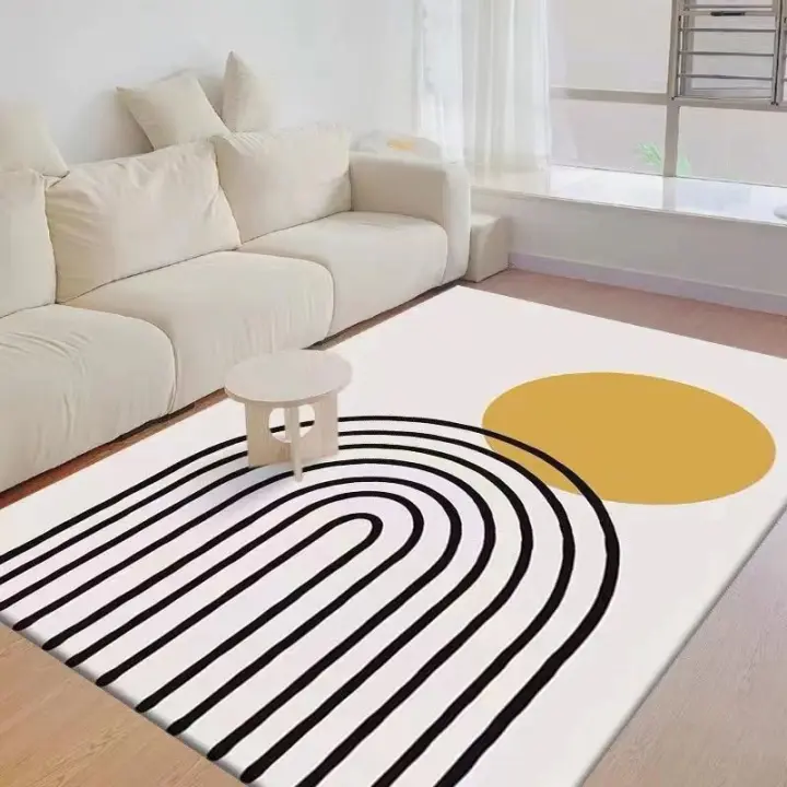 Alfombra de habitación, algodón y lino para sala de estar, imitación gruesa para habitación, dormitorio, alfombra de cocina, lino, dormitorio, - 1