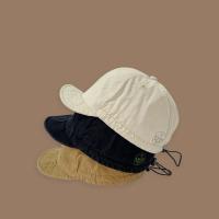Gorra de béisbol de ala corta de Color sólido Retro con cordón ajustable sombrero de sol informal visera de protección solar gorra con visera para hombres - details 16