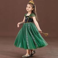 Disfraz de princesa Anna verde para niñas pequeñas, disfraz de Halloween, vestido elegante para fiesta de cumpleaños, vestido de carnaval - details 9